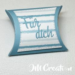 Pillowbox quadratisch - Stanzschablone - Videoanleitung in Artikelbeschreibung